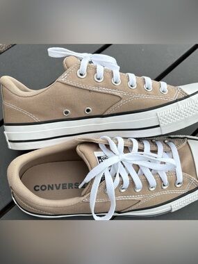 Converse All Star Low Top Canvas Sneakers Beige/White/Black Men’s US 8.5 EU 42